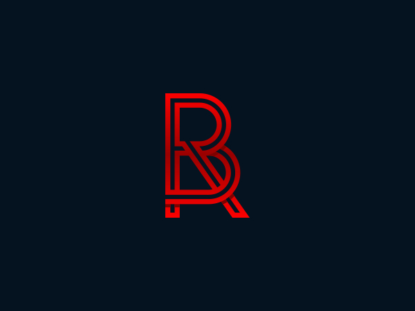 Buchstaben-Br-Rb-Initialen-Logos