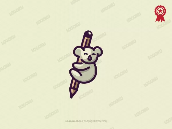 Bleistift und Koala-Logo