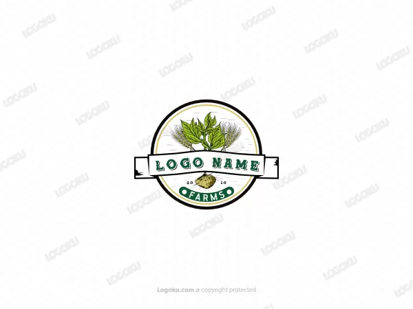 Logo Emblem Pertanian