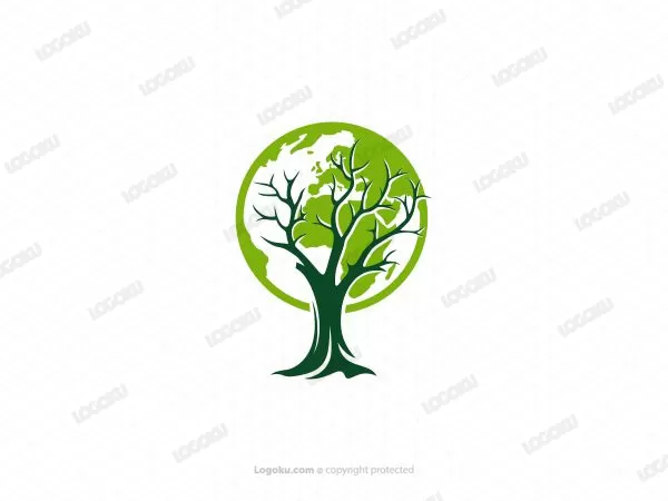 Tree And World Logo