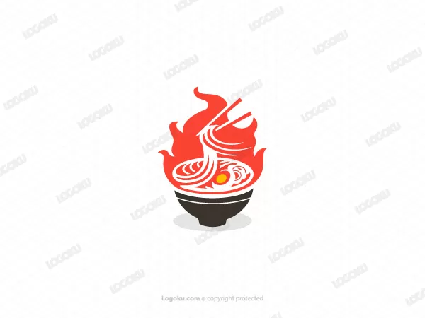 Logotipo de ramen picante