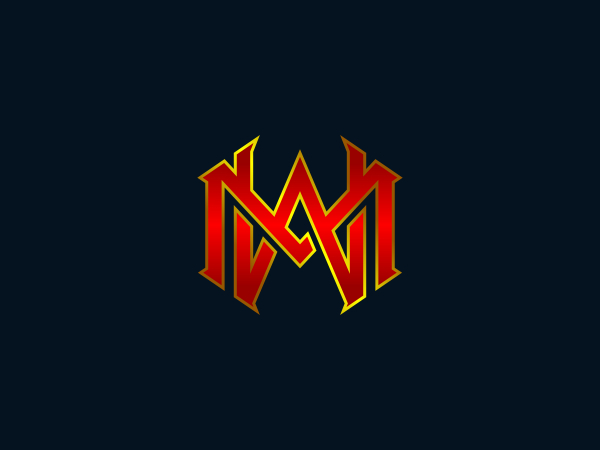 Logo Monogram Wm Mw Inisial s