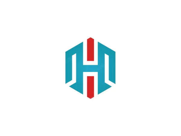 Huruf H Hexagonal Logo