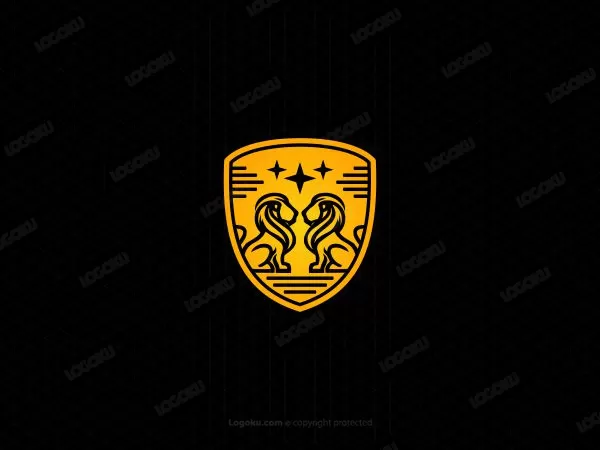 Twin Lion Shield Logo