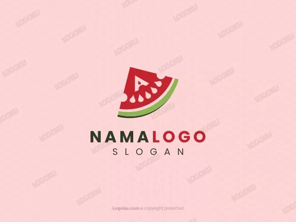 Huruf A Logo Semangka