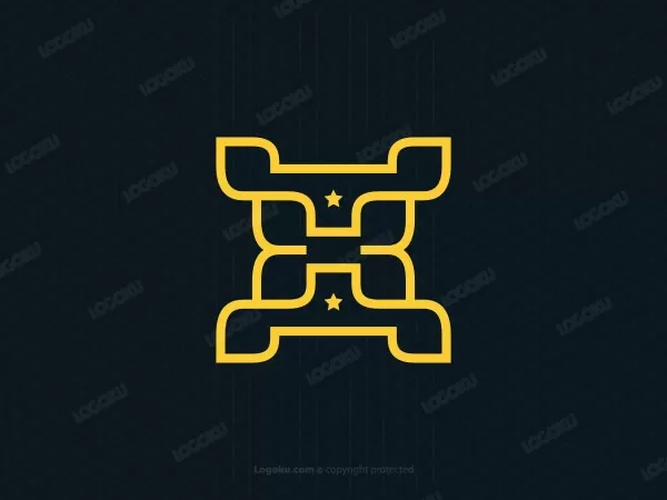 Huruf H Bergaya Logo