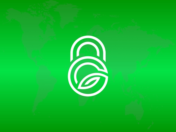 الأحرف الأولى باللون الأخضر G وO Security شعار