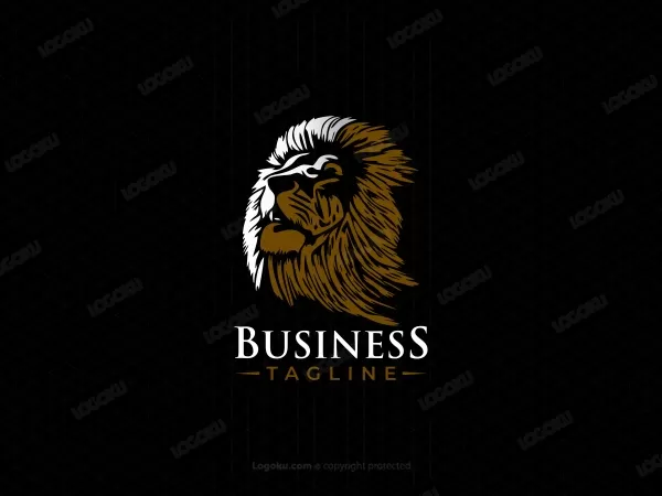 Lion Head Illustration Logo