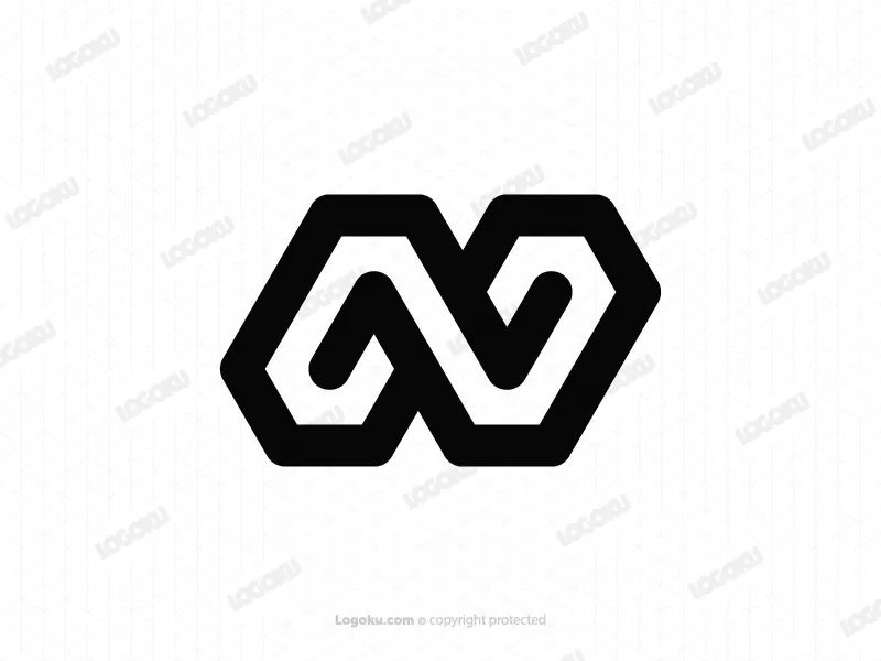 Elegante Logotipo De N O Av