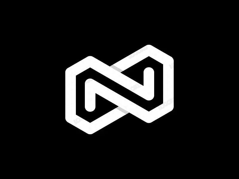 Berlian Infinity Letter N Logo