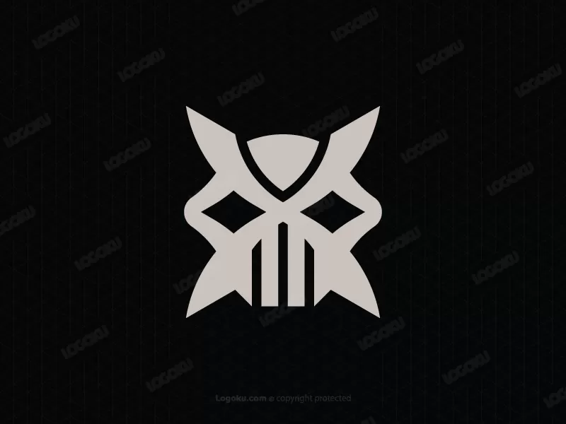 Logo Tengkorak Huruf X