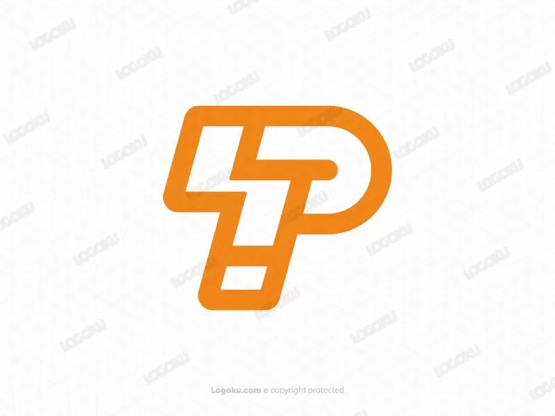 Lettre P Thunder Logo