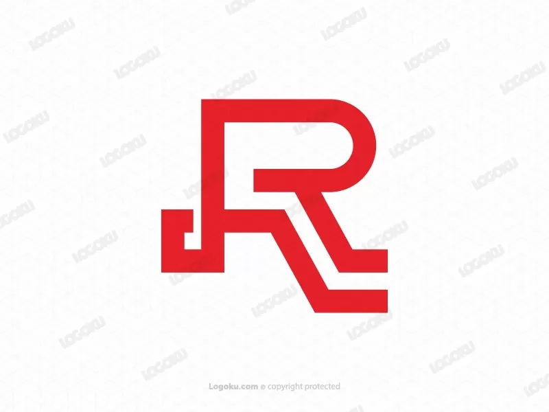 Huruf R Monoline Logo