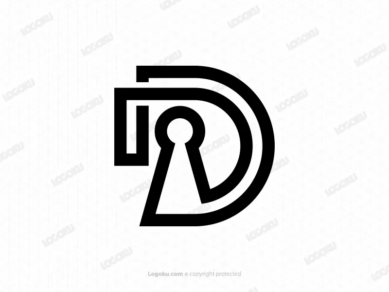 Logo Lubang Kunci Huruf D