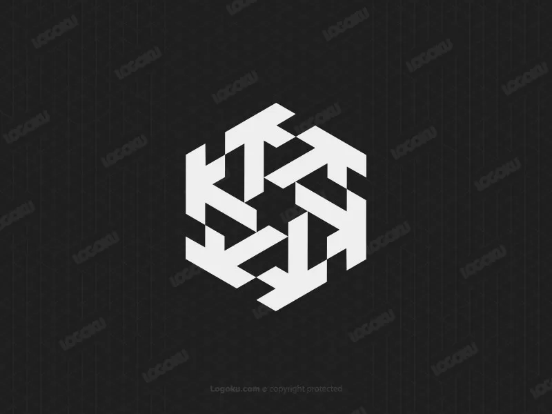 Hexagonal Letter K Logo
