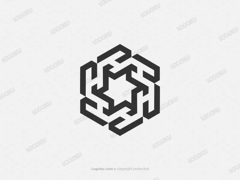 Letter H Hexagonal Logo