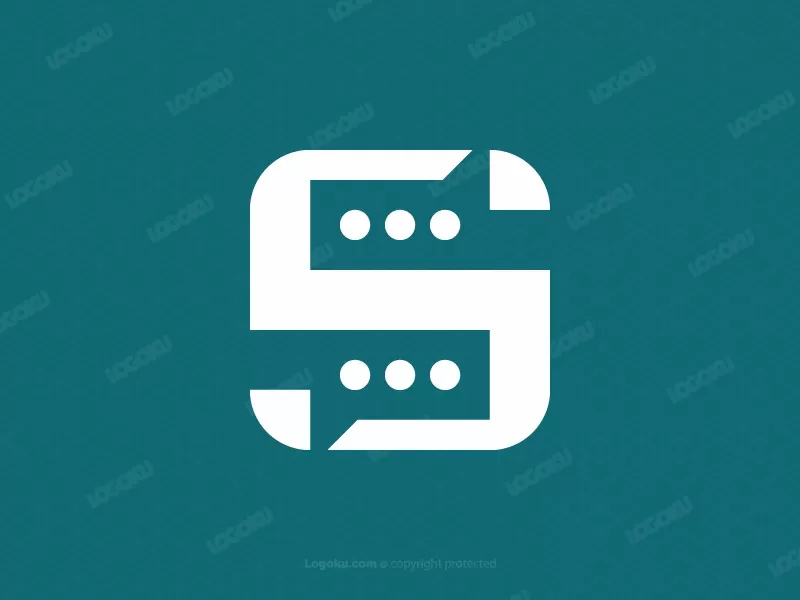 Elegante Logotipo De Chat S