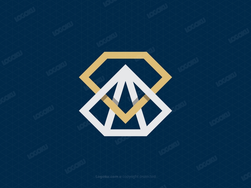 Lettre A Logo Diamant