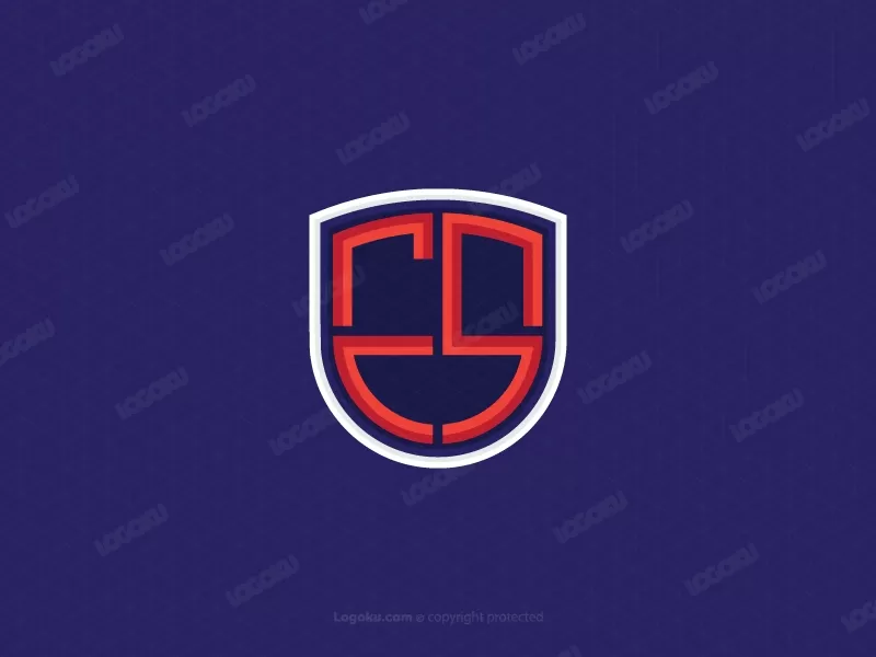 Perisai Logo E Dan S Dengan Wajah Tersenyum
