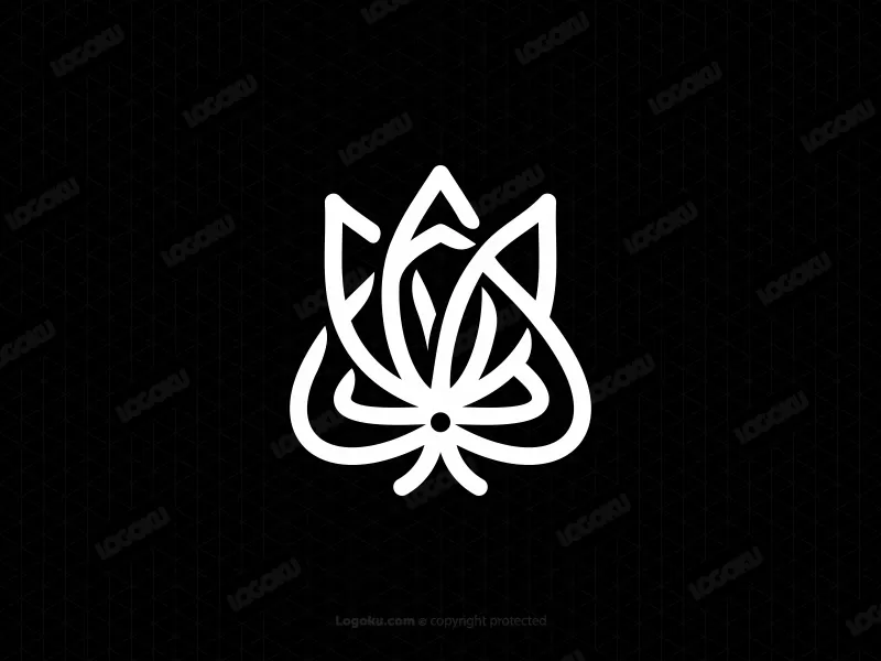 Logo Monogram Lingkup Bunga
