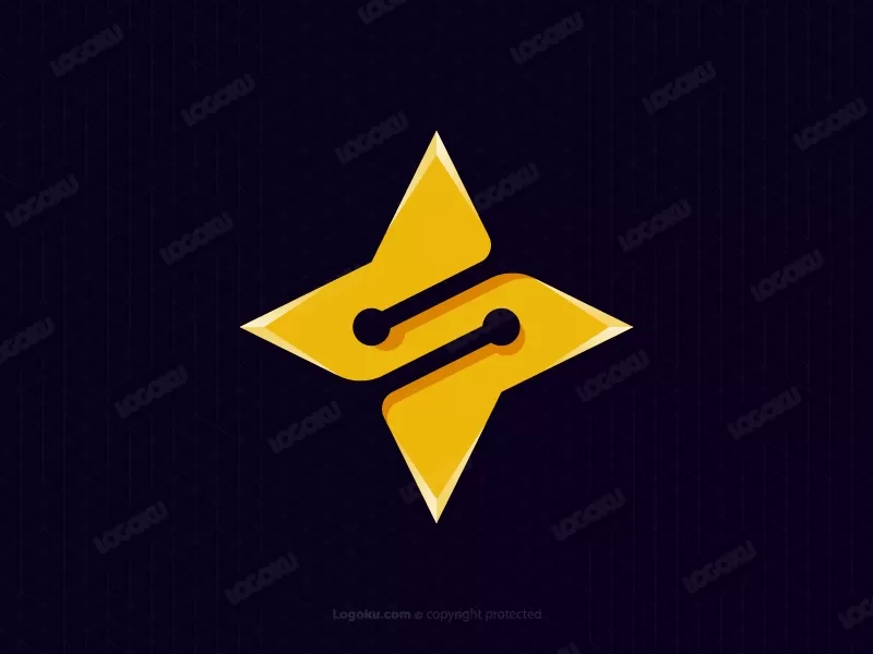 Logo Teknologi Bintang Huruf S