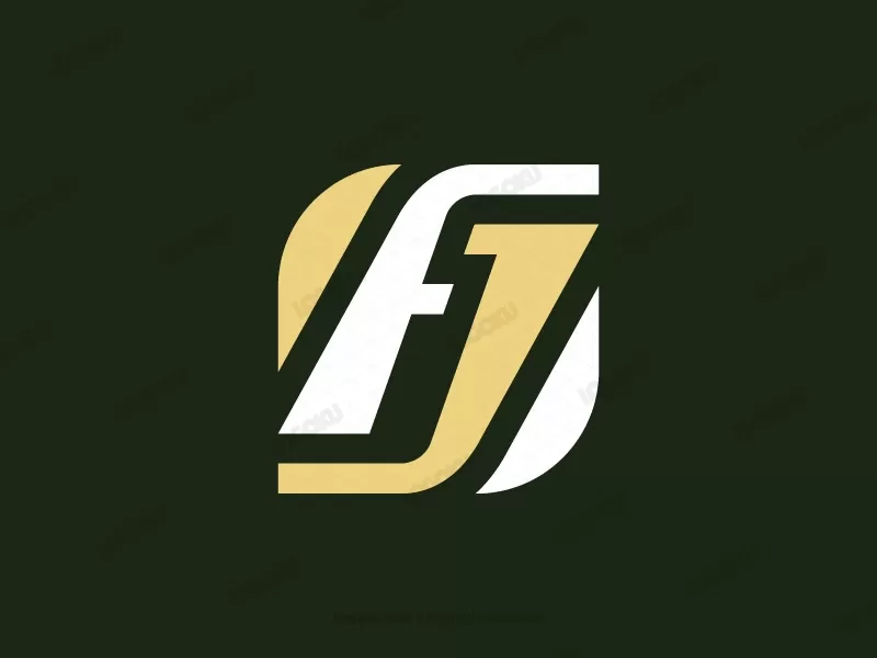 Huruf Fj Daun Logo