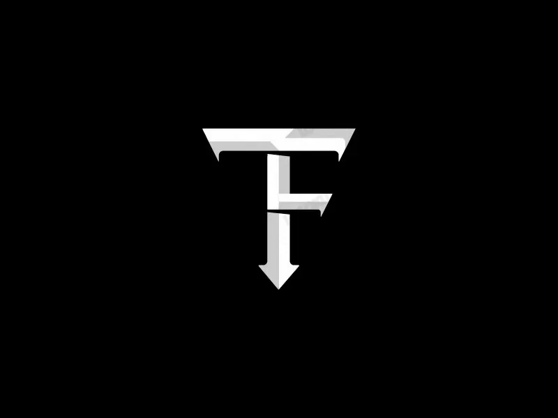 Logo Monogram Huruf T Dan F