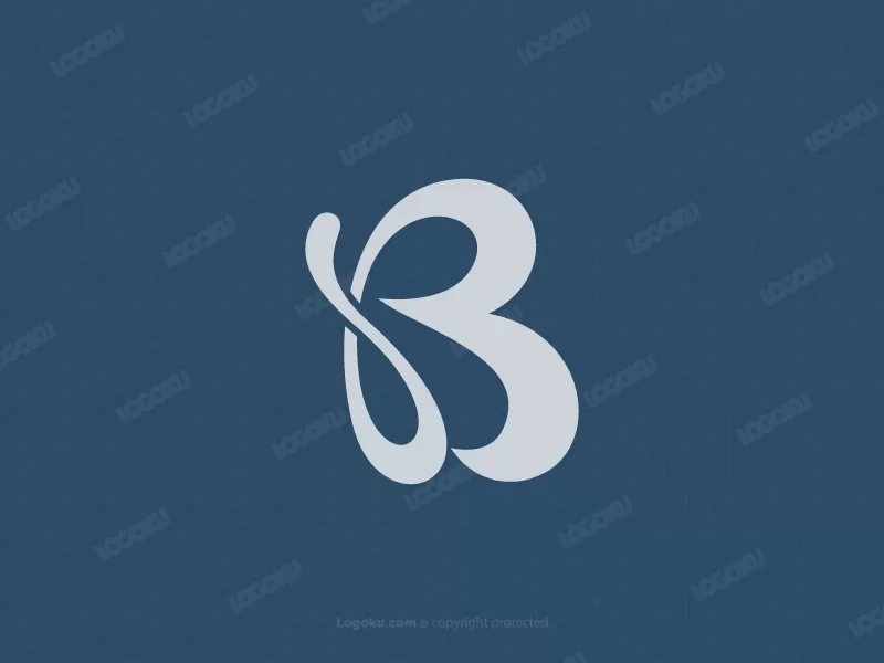 Letter B Butterfly Logo