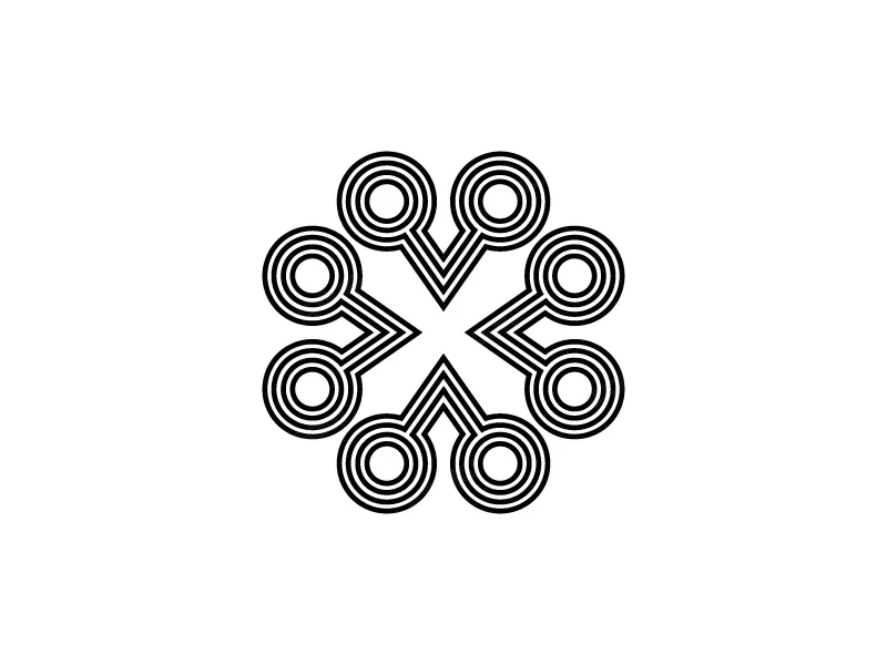 Logo Modern Huruf X