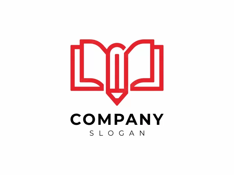 Book & Pencil Logo