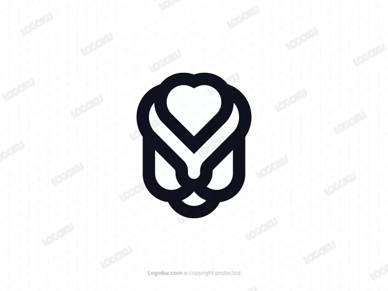 Letter Y Lion Love Logo