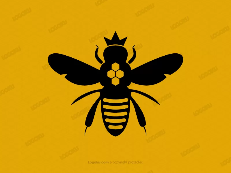 Logo Lebah Dengan Mahkota