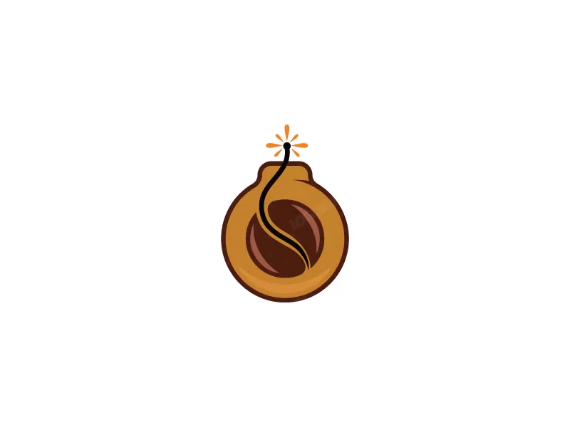 Logotipo De La Bomba De Café
