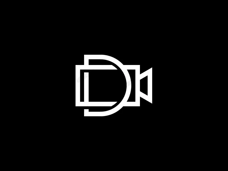 Logo Kamera Film Huruf D