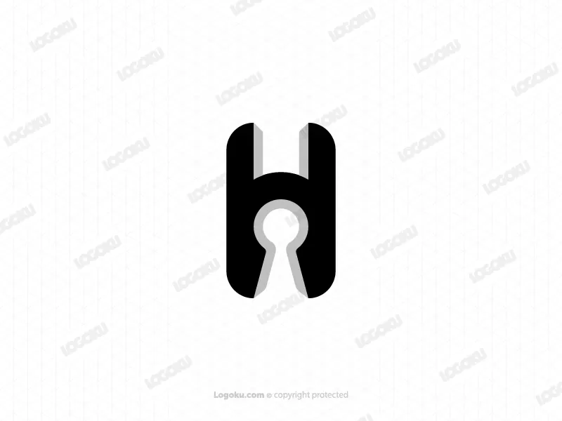 Logo Lubang Kunci Huruf H