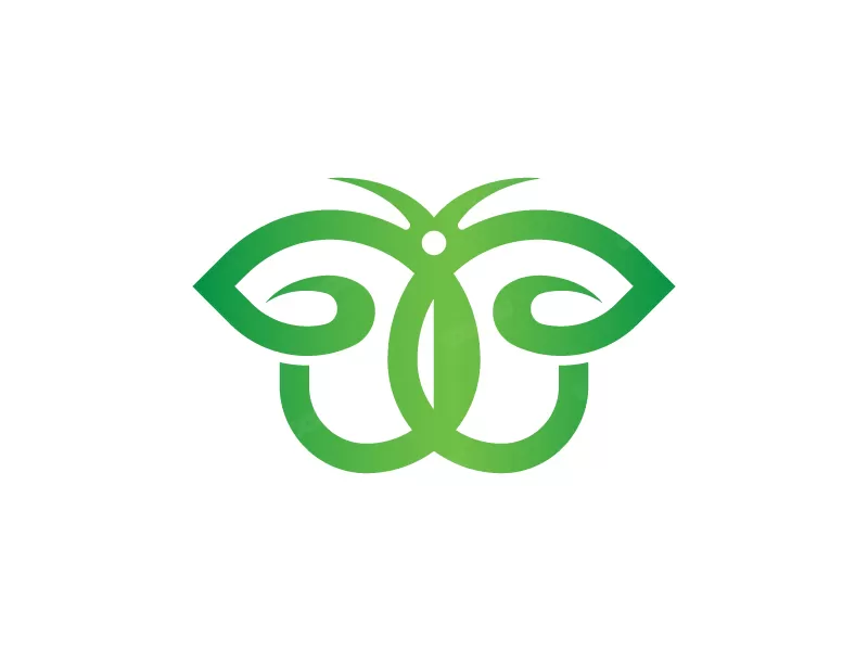 Blatt-Schmetterlings-Logo