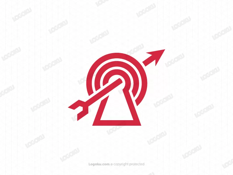 Logo Target Lubang Kunci Modern