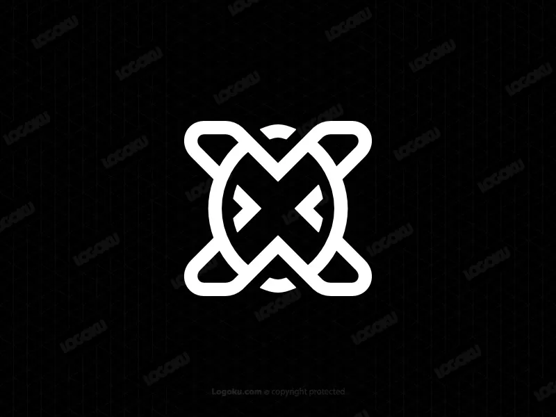 Logotipo De Letra Ovalada Ox Xo