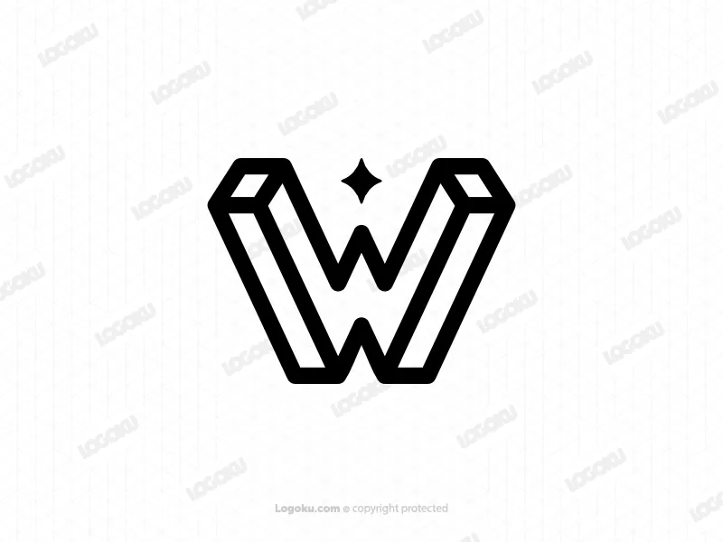 Logo Huruf Bintang W