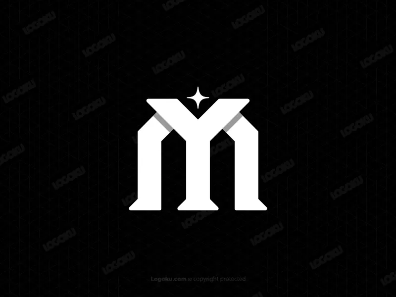 Mein Ym-Stern-Buchstaben-Logo