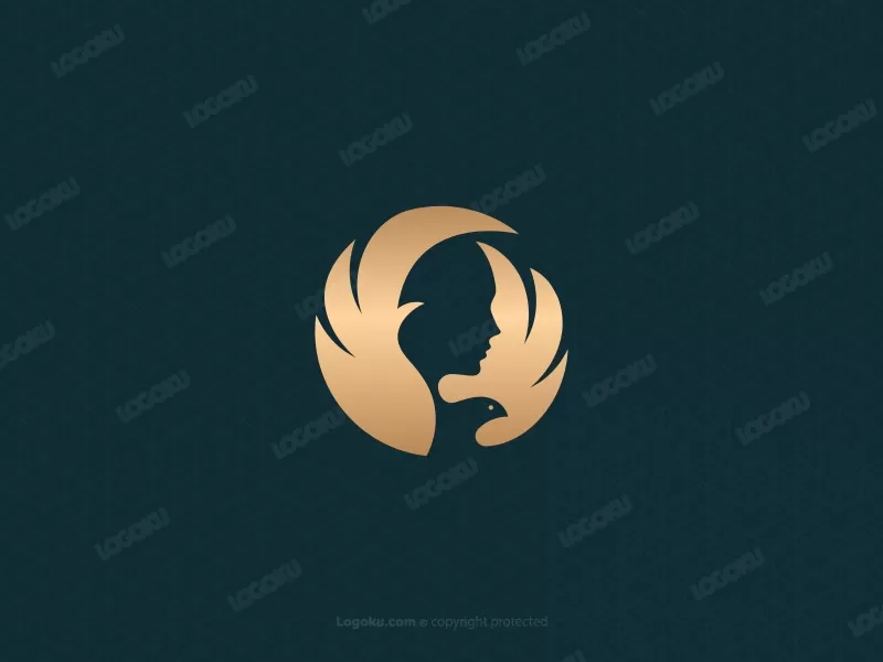 Luxus-Logo Für Frau Und Vogel
