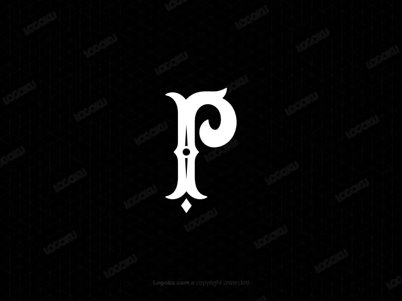Logotipo De La Letra P Del Ornamento