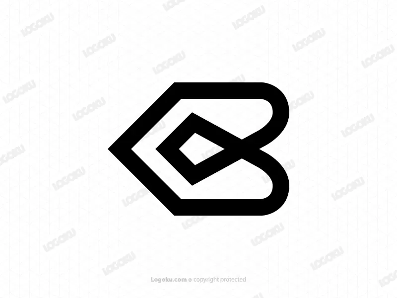 Minimalistisches Buchstabe-B-Logo