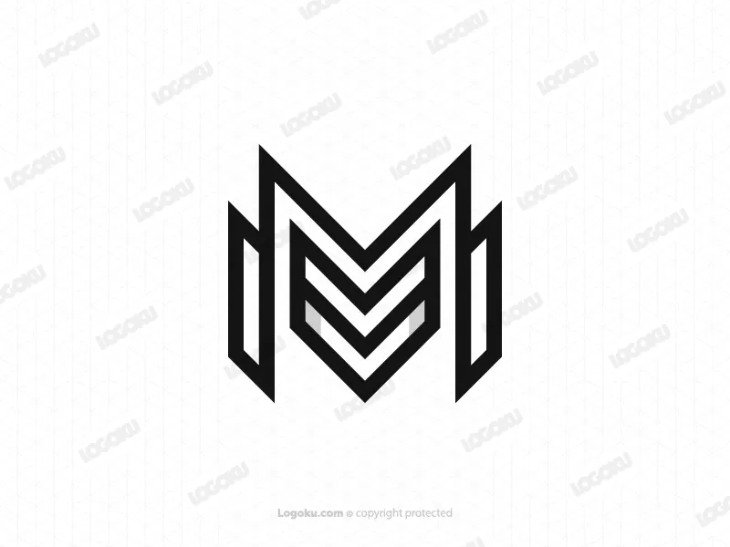 Logotipo De Monograma Letra Mm O Ww