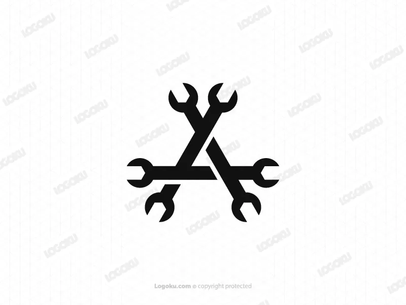 Buchstabe A-Schraubenschlüssel-Logo
