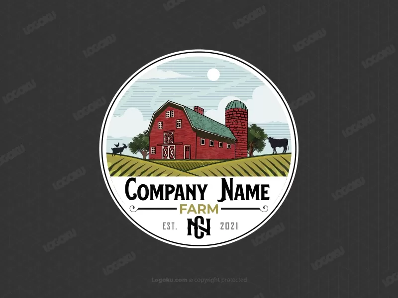Red Barn Farm Emblem Logo