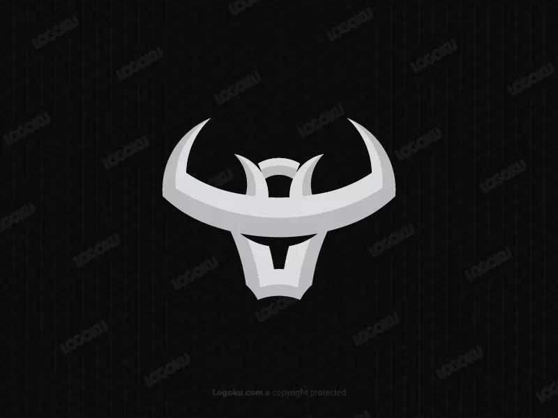 Bull Horn Crown T Letter Logo