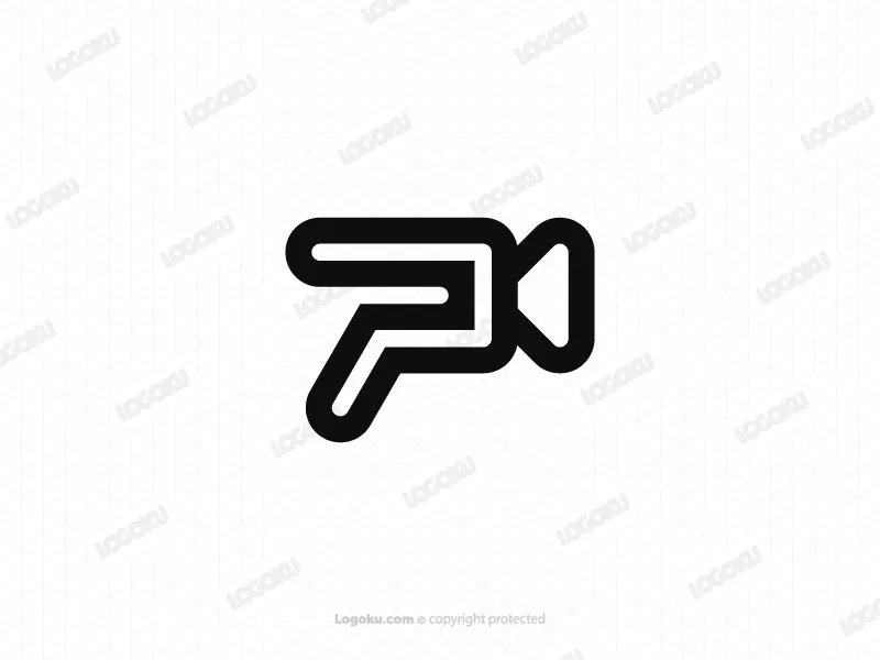 Logotipo De Cámara Simple Letra P