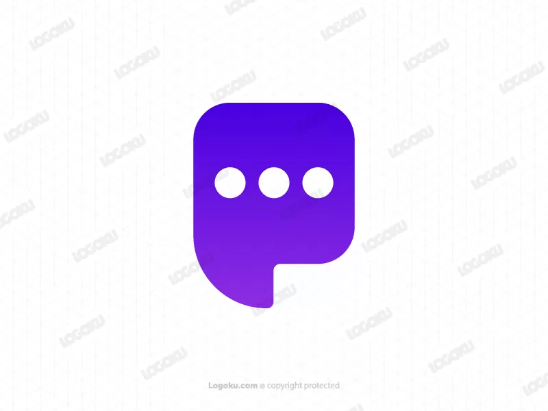 Buchstabe P Chat-Logo