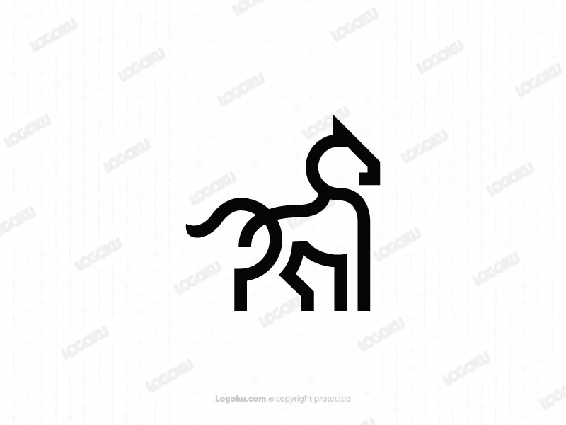 Simple Black Horse Logo